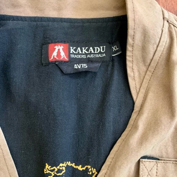 KAKADU TRADERS AUSTRALIA Men’s XL Concealed Carry Tan Canvas Zip Up Vest Outdoor - Picture 3 of 5